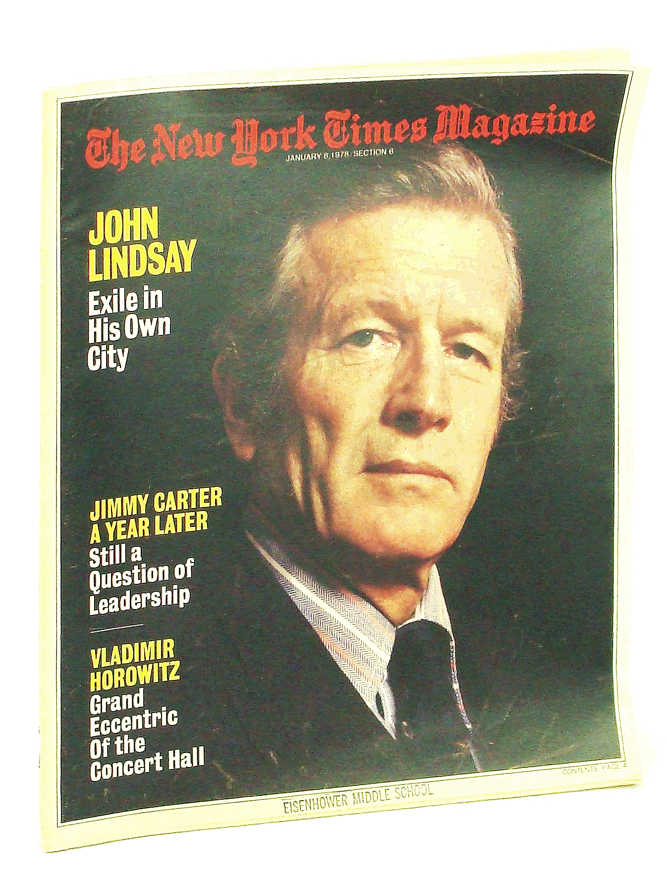 The New York Times Magazine January Jan 8 1978 Mayor John Lindsay Cover Photo 5440