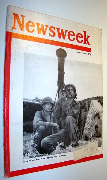 Newsweek Magazine, July 31, 1950 - Korean War Tank Killer Cover Photo